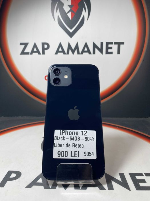Zap Amanet Vitan - iPhone 12 - Black - 64Gb - 90%