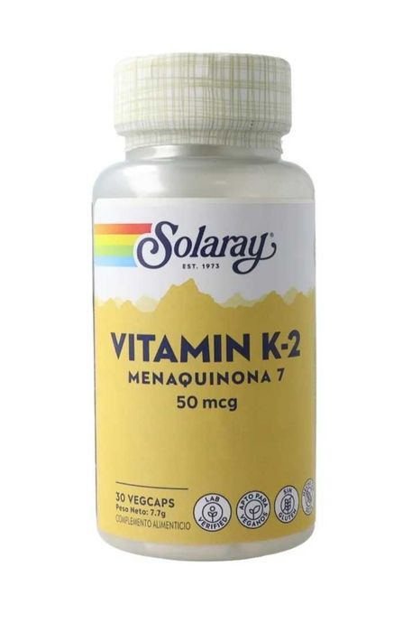 Витамин К-2 менахинон-7 Solaray, 50 мкг, 30 растительных капсул