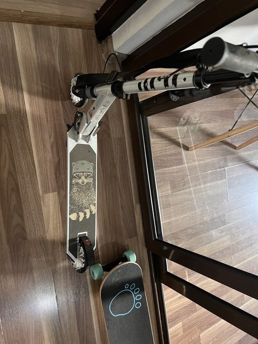 Trotineta oxelo cu suspensii si frane & skateboard copii 6-9 ani