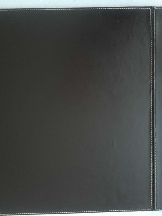 Тъмнокафява кожена подложка за бюро, 40/60 см