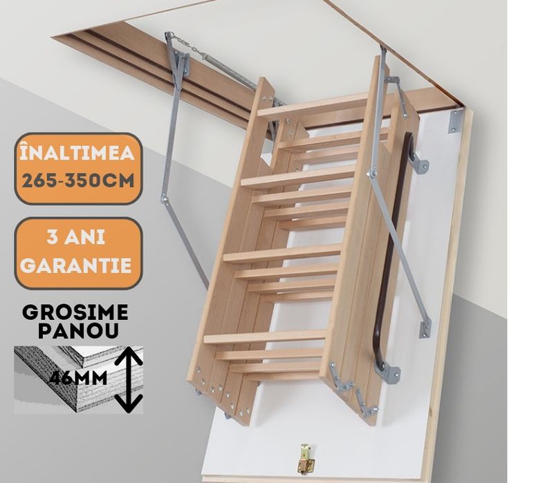 Scara pod sau mansard din lemn sau metal