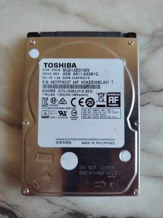 Хард диск за лаптоп Toshiba 1TB ,5400rpm,8MB