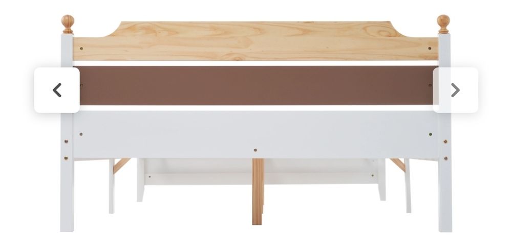 MDF - 140x200 cm, pat dublu Pat din lemn, cadru lemn de pin