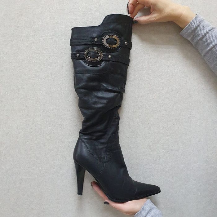 Сапоги кожаные б/у