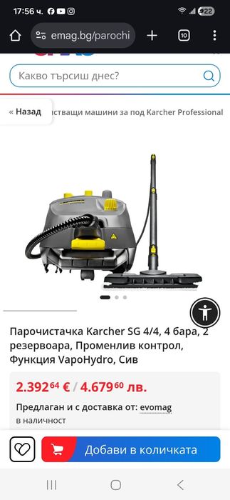 Професионална парочистачка karcher.