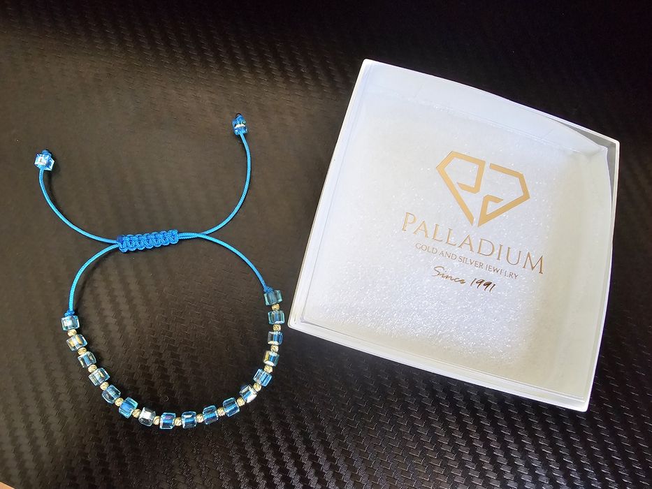 Palladium гривна със златни топчета