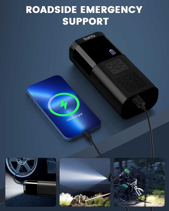 Електрическа въздушна помпа TANYO с  LED светлина