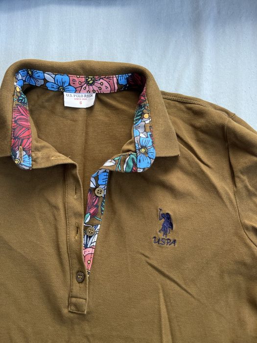 Блуза с якичка USPA с дълъг ръкав