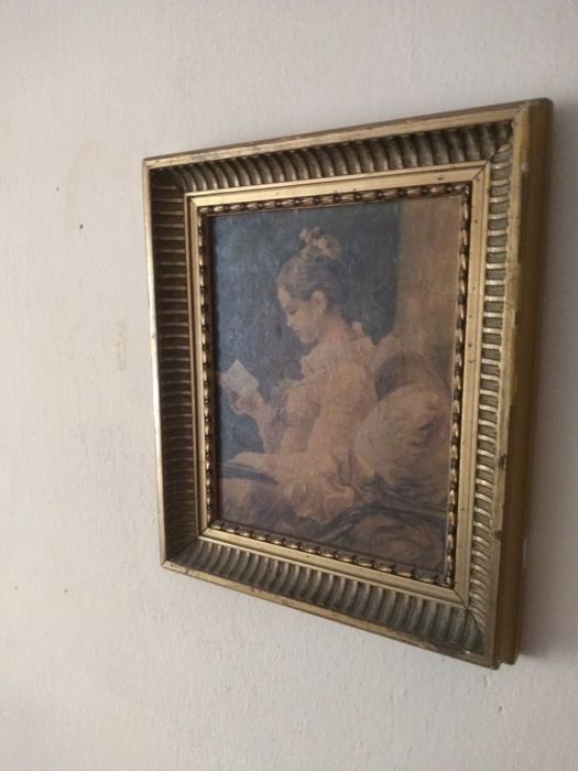 Картина Дамата с книгата.