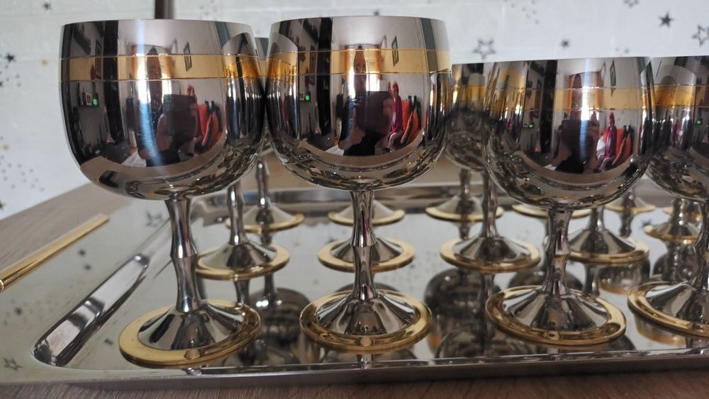 Set zepter Prince cu dungă aur 24k