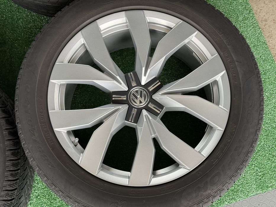 4бр. КАТО НОВИ 20” ОРИГИНАЛНИ Джанти “BRAGA” 5х112 Със Зимни Гуми 285/45R/20 *PIRELLI* за -VW TOUAREG/MERCEDES CLS/AUDI Q7/SQ7/Vag- 9.0Jx20H2, ET33