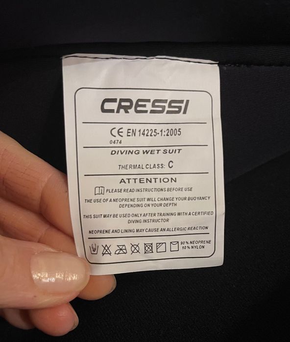 Мокър водолазен костюм CRESSI от 2 части - дамски 5мм XS