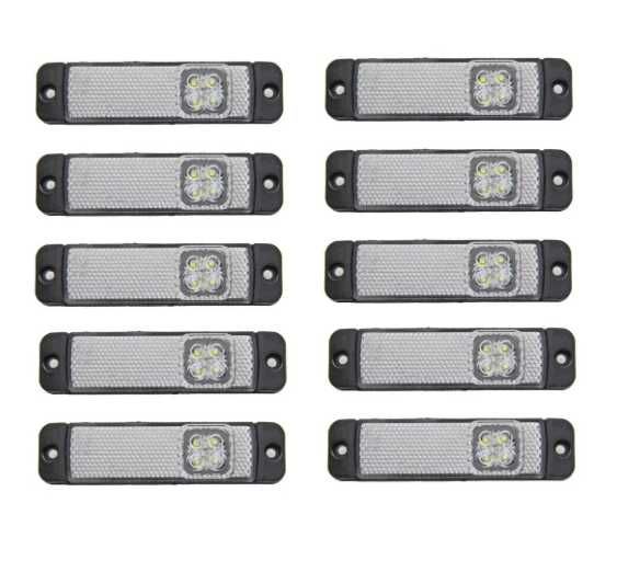 10 x Lampa laterala LED ALBA 130mm 12-24V remorca rulota camion