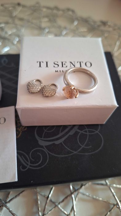 Пръстен и висулки за обеци Ti sento