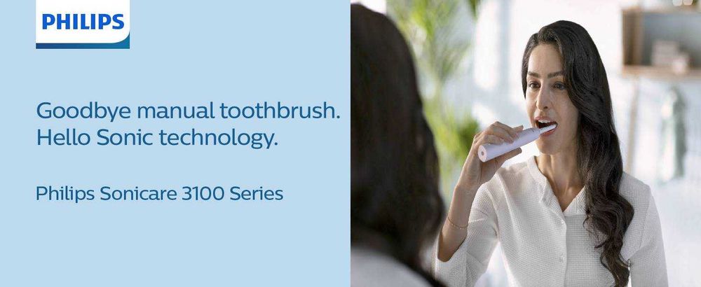 Philips Sonicare 3100 електрическа четка за зъби-розов цвят,с кутия