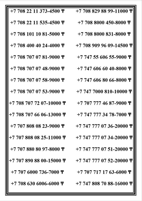 Красивые номера Теле2 Алтел