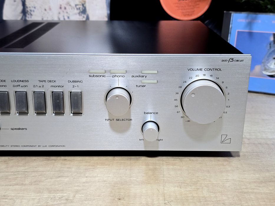 Amplificator LUXMAN L-114A, Hifi audio vintage stereo, argintie ,duo-B