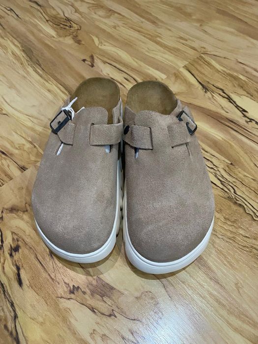 Birkenstock Boston Chunky Suede Leather Narrow Fit