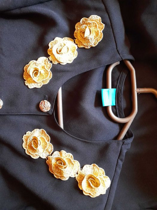 Blazer dama negru format bluza, de gala, personalizat, C&A Unicat, XL