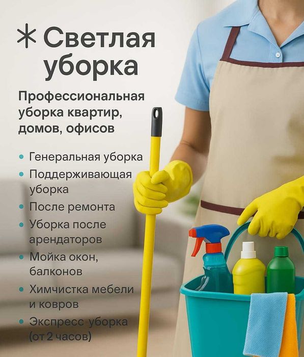 Клининг, уборка НЕ ДОРОГО!!! Уборка квартир, домов.