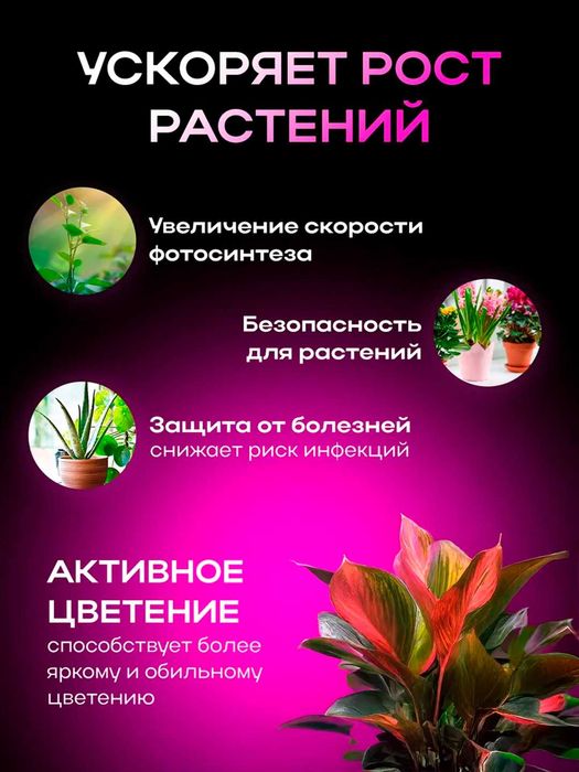 Фитолампа. Фитолента для растений. С датчиком движения. 1/3/5 метров