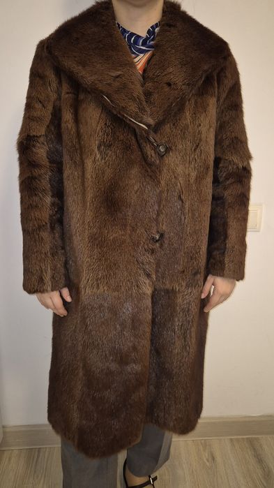 Haina de blana naturală de nutrie autentica