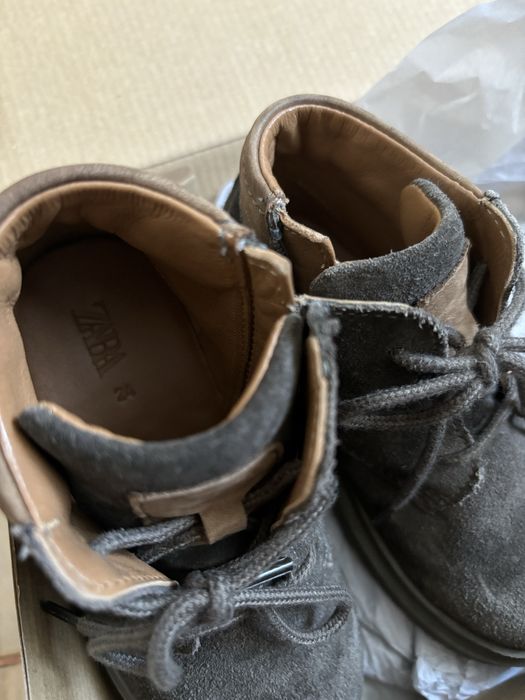 Замшевые ботинки