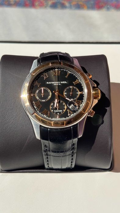 Часовник Raymond Weil Parsifal Automatic Chronograph/Хронограф (18к Злато безел) – Пълен Комплект