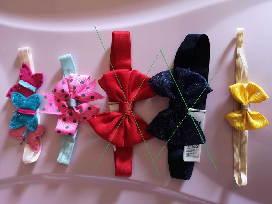 бебешки аксесоара-шапка за баня, ленти за глава, фибички и  бебе албум