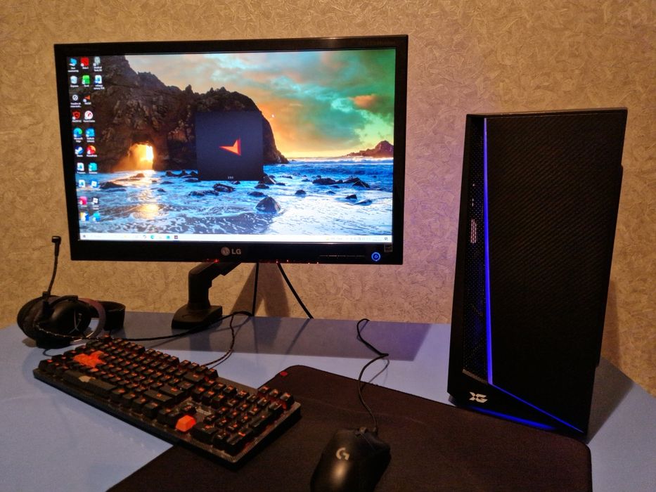 Продам полный игровой комплект ПК системный блок, монитор, девайсы