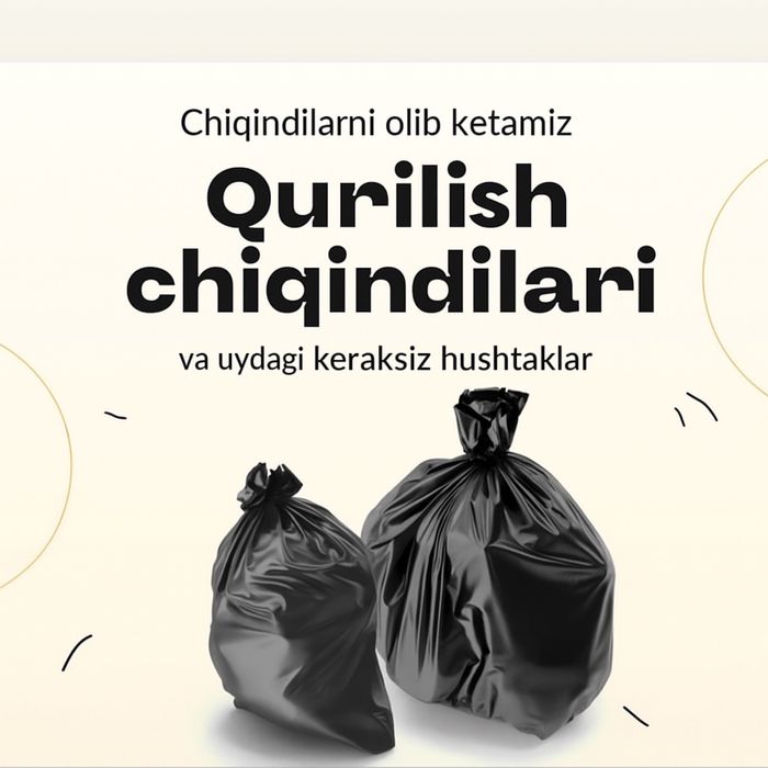 Musor tashish xizmati Услуги по вывозу мусора