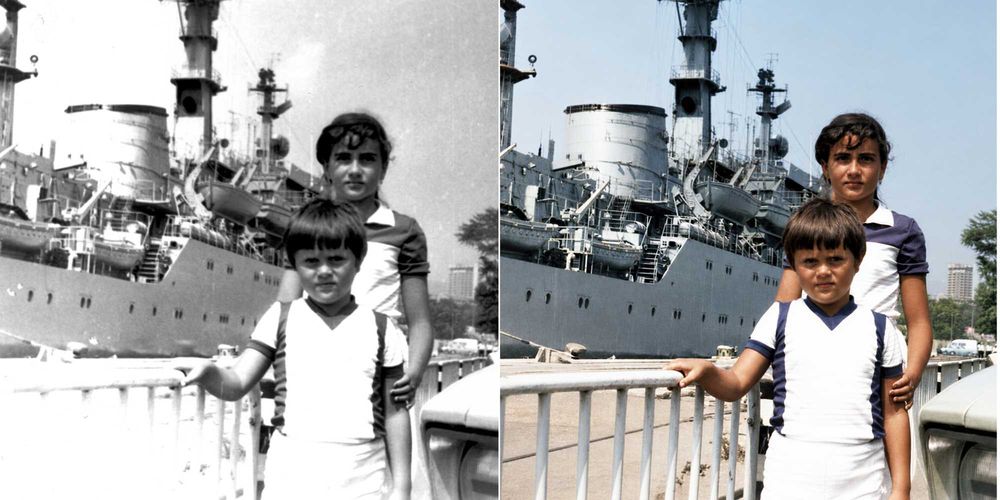 Реставрация на стари черно-бели снимки | Цветова реставрация, печат и рамкиране