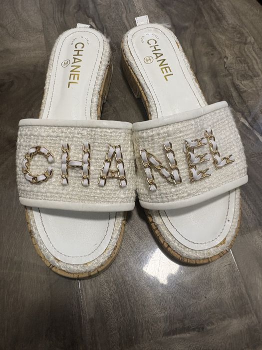 Slapi chanel dama albi 37 !!!