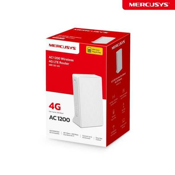 WI-FI роутер Mercusys MB130-4G
Двухдиапазонный роутер C1200  4G LTE