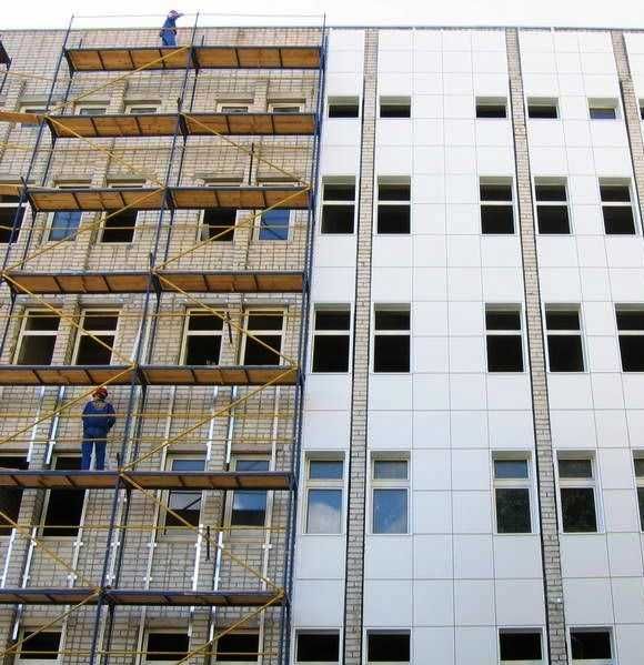 Монтаж вентилируемого фасада | вентфасад | алюкабонд | туникабонд ...