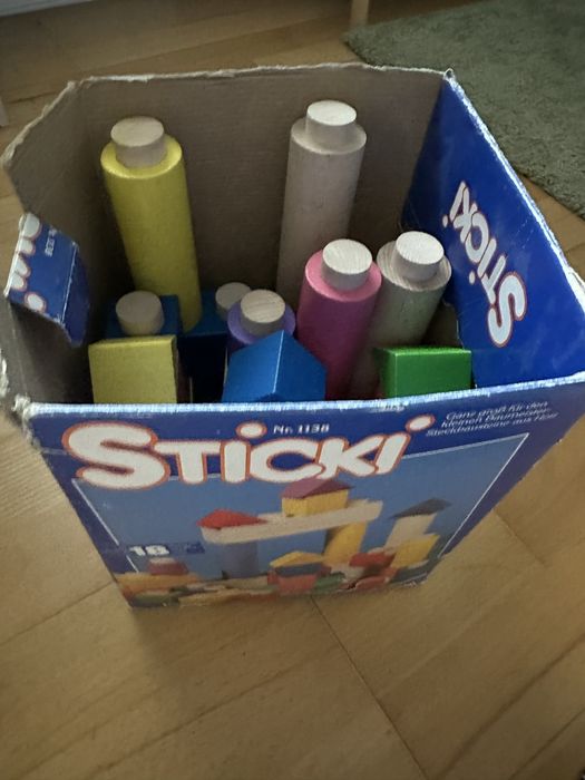 Set de constructie din lemn - Montessori