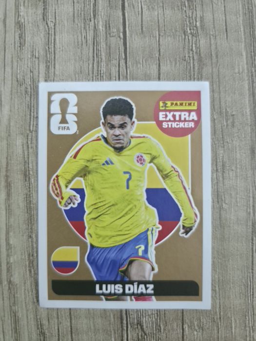 Lot 4 Extra Stickere Panini FIFA World Cup 2026 - Luis Diaz GOLD + 3 Purple