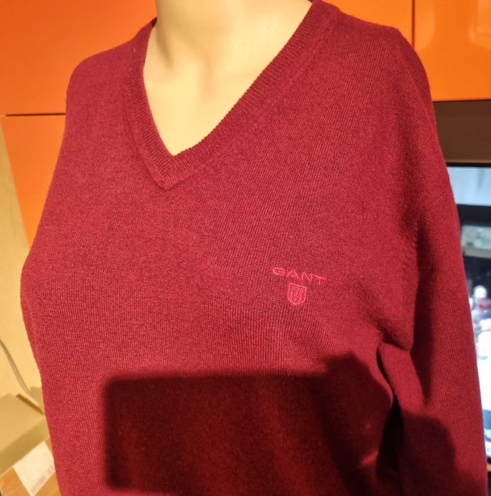 Мъжки пуловер Gant агнешка вълна, размер L
