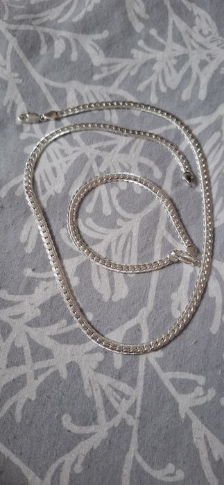 Колие с гривна,сребърни с печати,нови