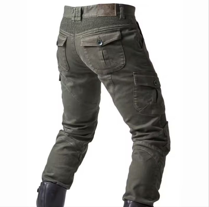 Blugi moto cu protectii genunchi si solduri XL