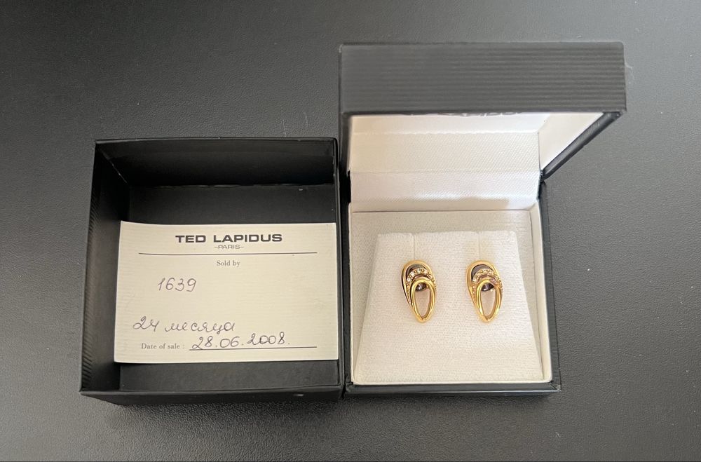 Брендовые серьги TED LAPIDUS Оригинал! НОВЫЕ!