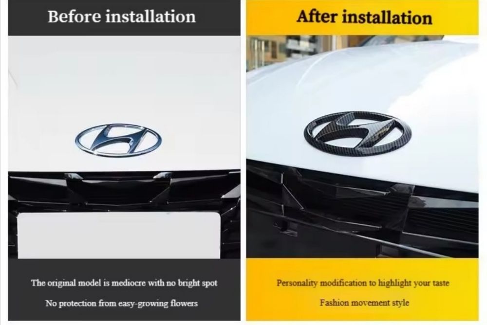 Emblema / Stema neagra Hyundai Tucson nx4  2021 - 2024