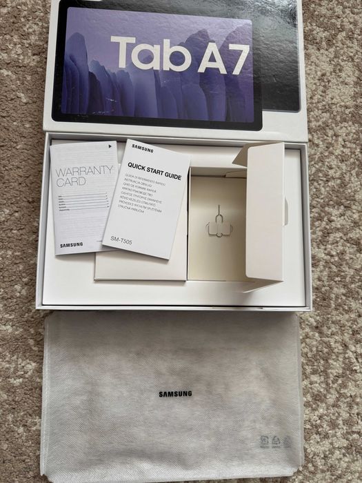 Tableta Samsung Galaxy Tab A7 in cutie si toate accesoriile originale