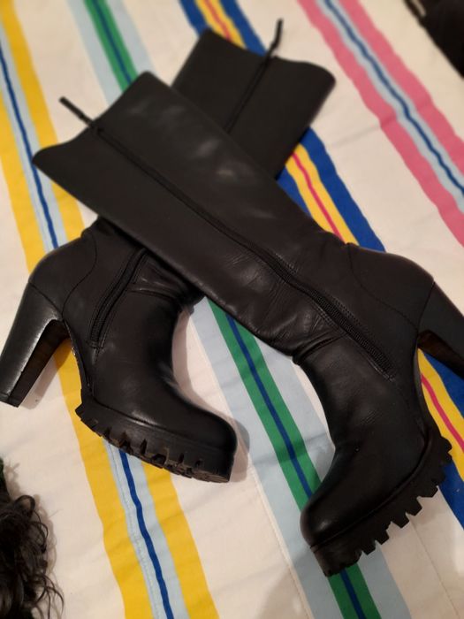 Cizme dama piele toc 10 cm ! 36 mar !