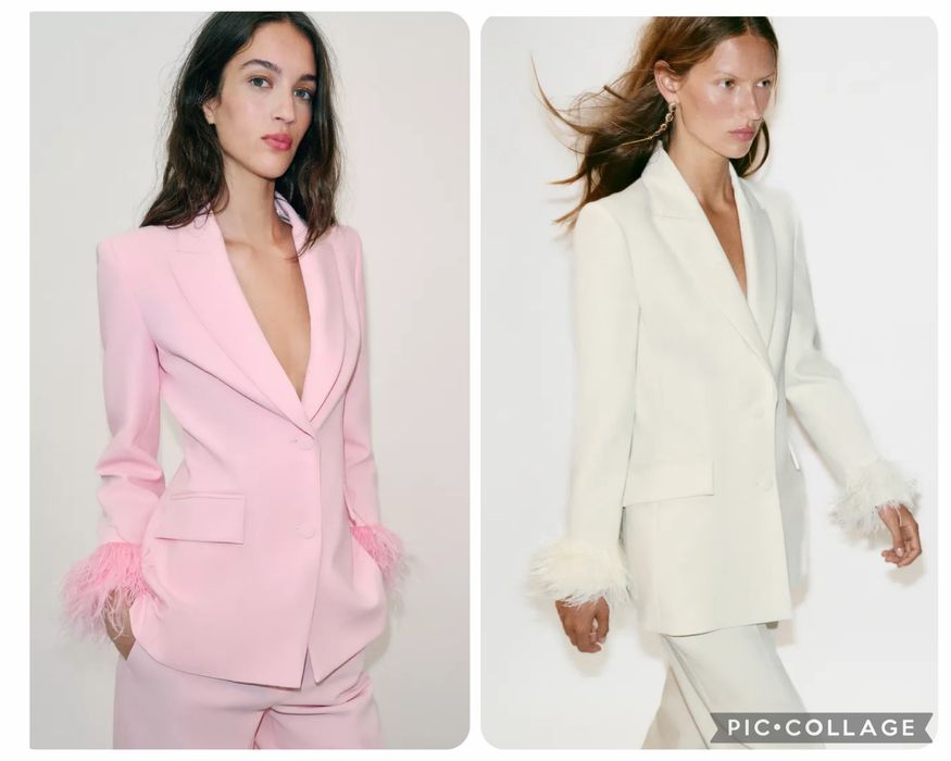 Дамски сака с пера/ костюми ZARA