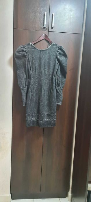 платье джинсовое серое