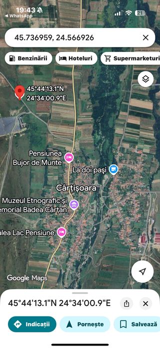 Vând teren la intrarea în Cartisoara , Sibiu