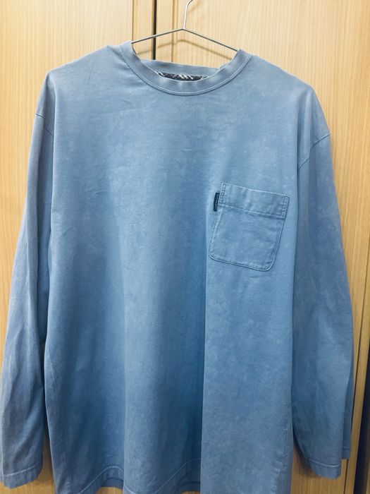 Vintage Burberry London Washed Blue Pocket Long sleeve Shirt