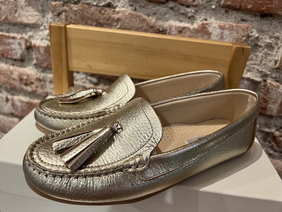 Mocasini loafers LK BENNET 37 aurii piele