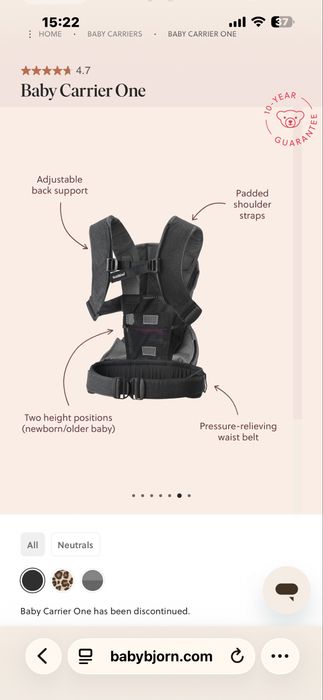 Раница за бебеносене Babybjorn
